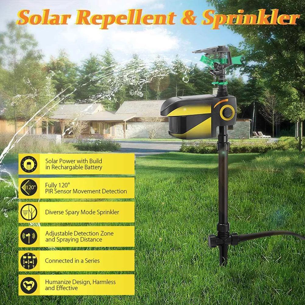Solar Powered Motion Activated Deer Sprinkler PACK of 2 - Get Rid Of Deer