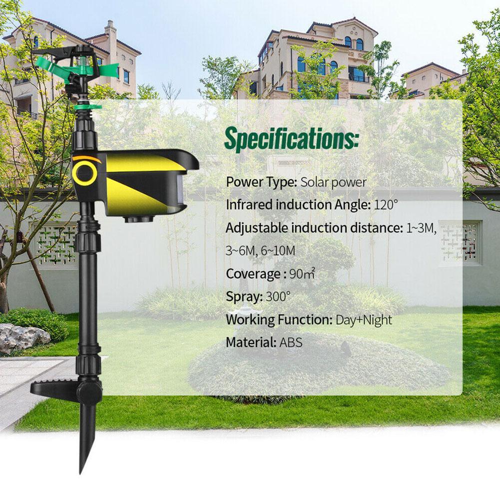 Solar Powered Motion Activated Deer Sprinkler - Get Rid Of Deer