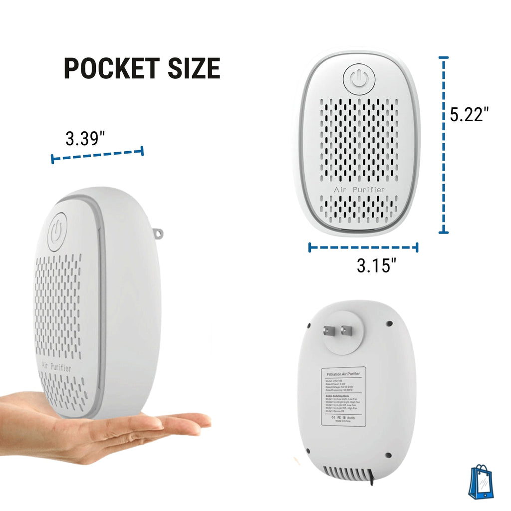 plug in air purifier, size