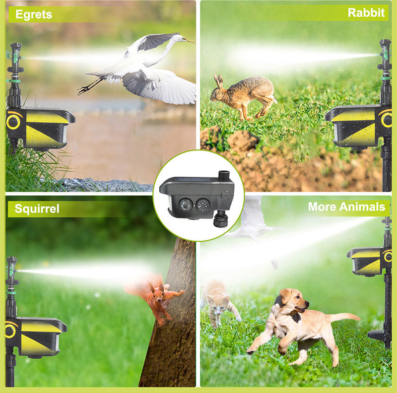Solar Powered Motion Activated Deer Sprinkler PACK of 2 - Get Rid Of Deer