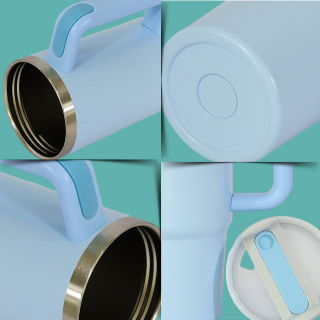 Stainless Steel Tumbler with Straw