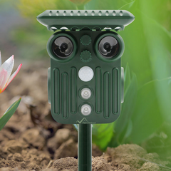 Ultrasonic Solar Animal Repeller - 5 Adjustable Modes - Get Rid of Deer, Squirrels, and Raccoons in 48 Hours