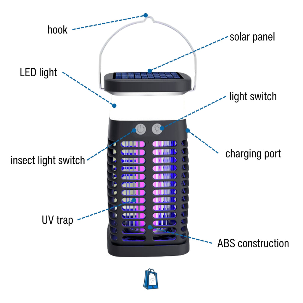 electric bug zapper solar, details