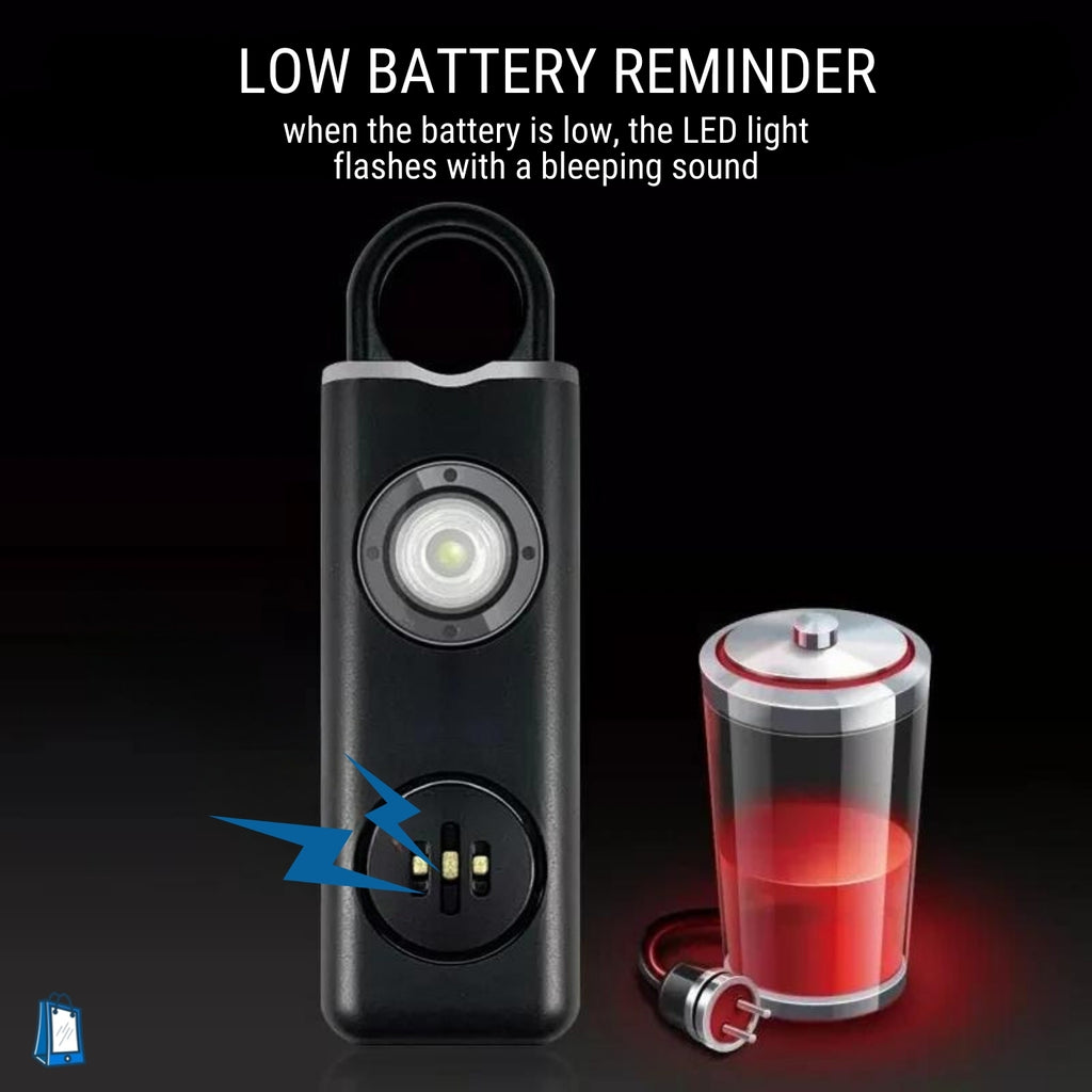 personal safe alarm, battery