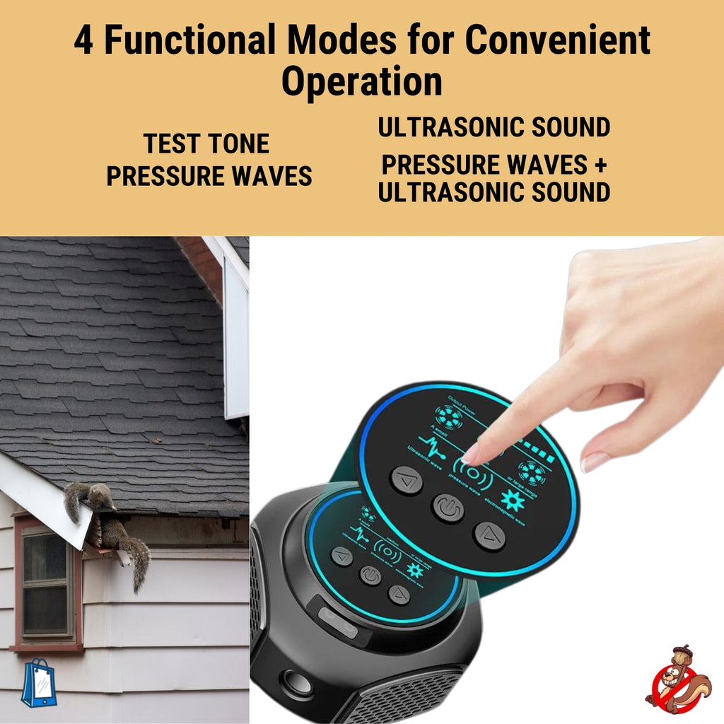 Smart Squirrel Indoor Repeller - 360° Coverage for Squirrel-Free Home