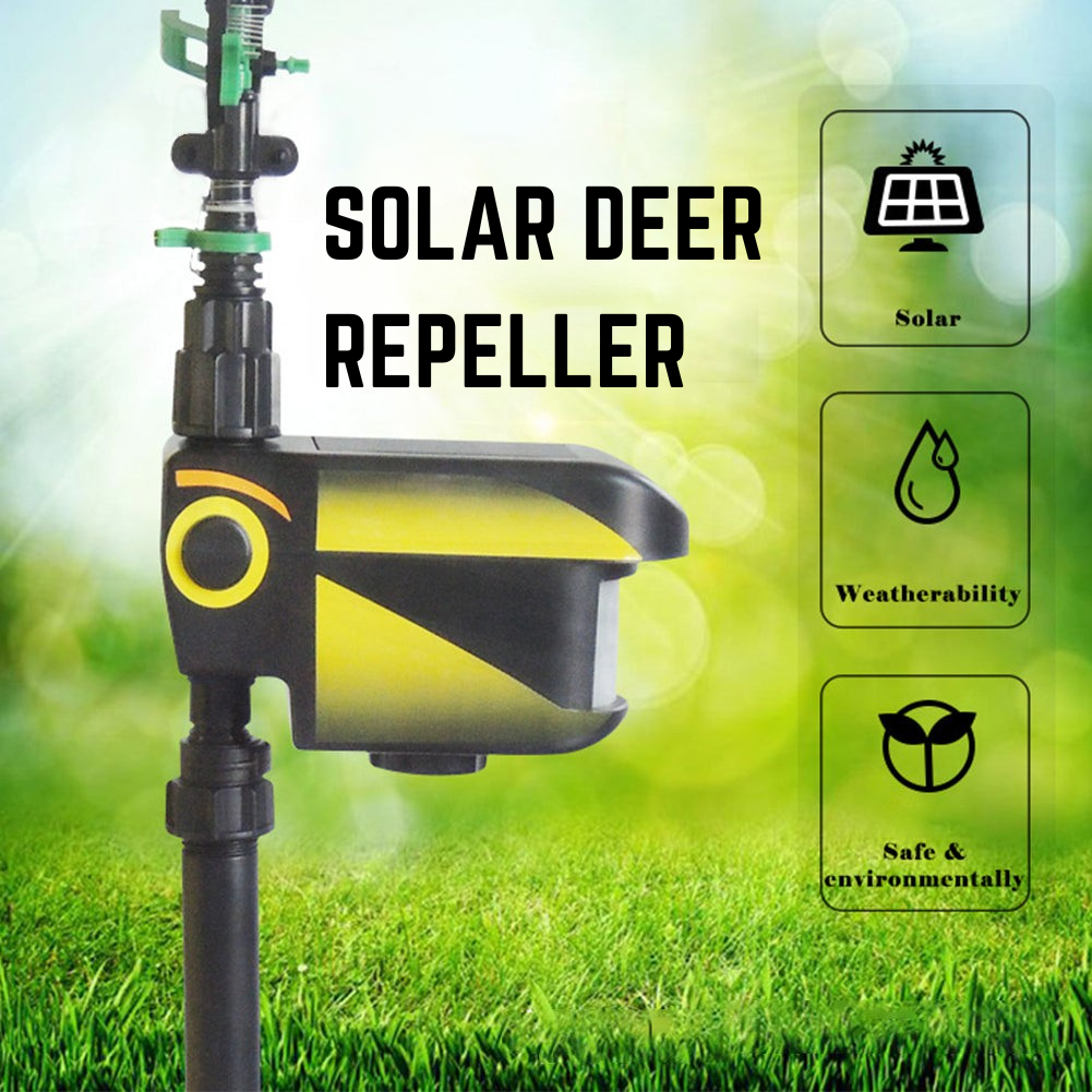 Solar Powered Motion Activated Deer Sprinkler - Get Rid Of Deer