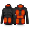 Image of Super Therma Heated Jacket for Women and Men with Battery Pack 5V Heated Coat Detachable Hood - 9 Heated Zones