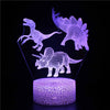 Image of 3D Dinosaur Nightlight for Kids 3D Illusion Lamp 16 Colors