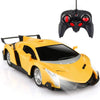 Image of Remote Control Car, Yellow Sport Racing Car - Double Batteries