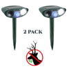 Image of Ultrasonic Deer Repeller - PACK OF 2 - Solar Powered - Flashing Light- Get Rid of Deer in 48 Hours or It's FREE