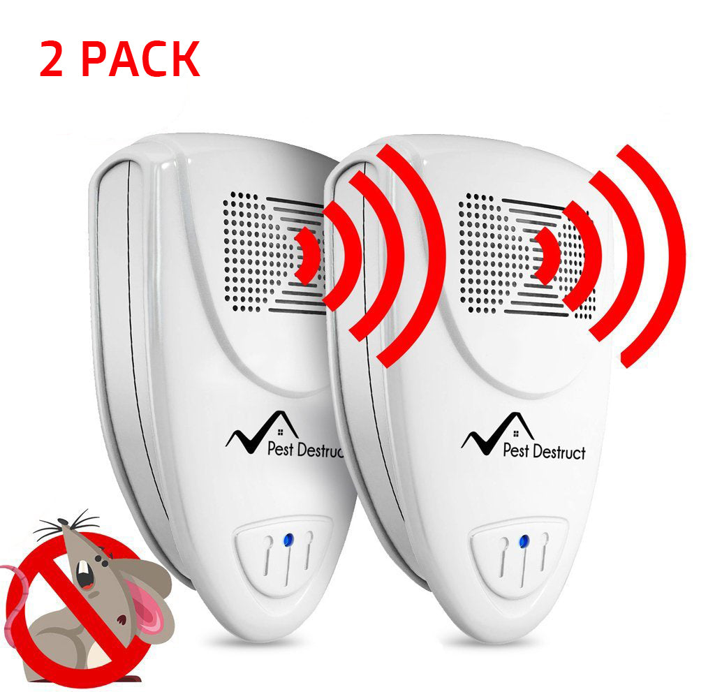 Ultrasonic Mice Repellent - PACK OF 2 - Get Rid Of Mice In 48 Hours Or It's FREE