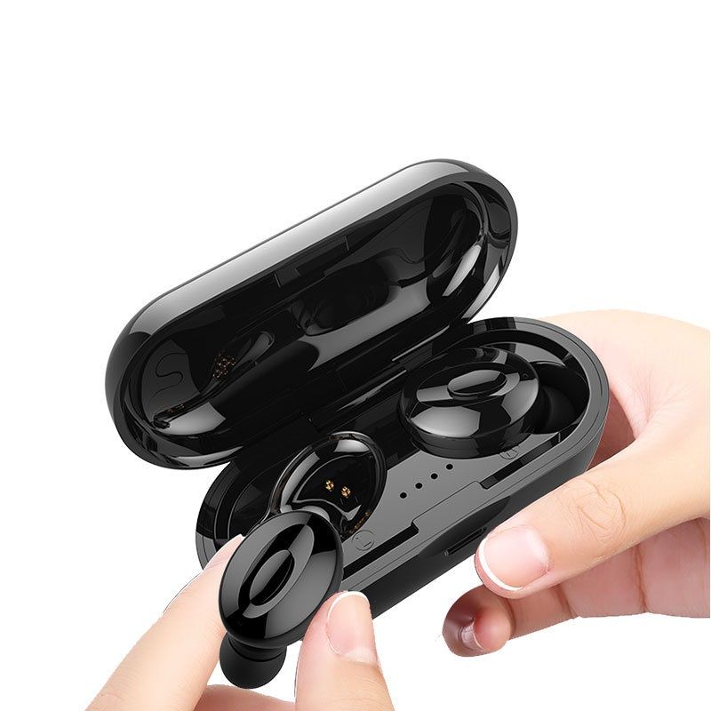 Wireless Earbuds with Wireless Charging Case IPX5 Waterproof - Black