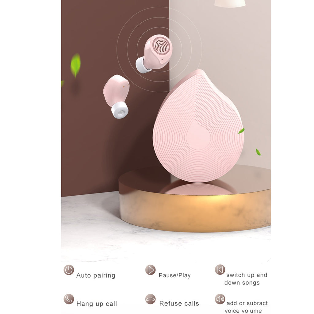 Wireless Earbuds with Wireless Charging Case IPX4 Waterproof - Pink