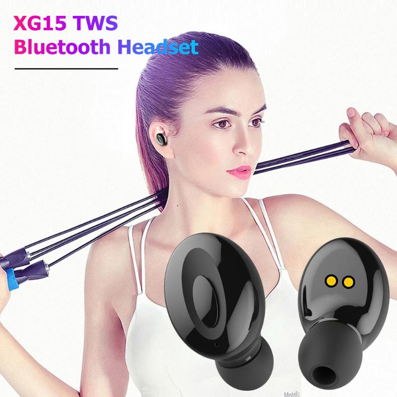 Wireless Earbuds with Wireless Charging Case IPX5 Waterproof - Black