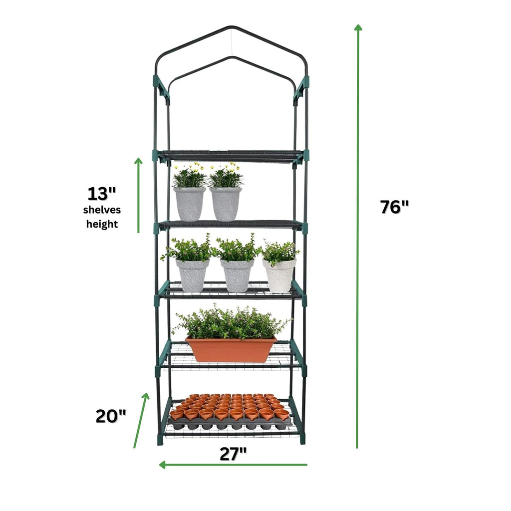 5-Tier Mini Greenhouse for Indoor and Outdoor