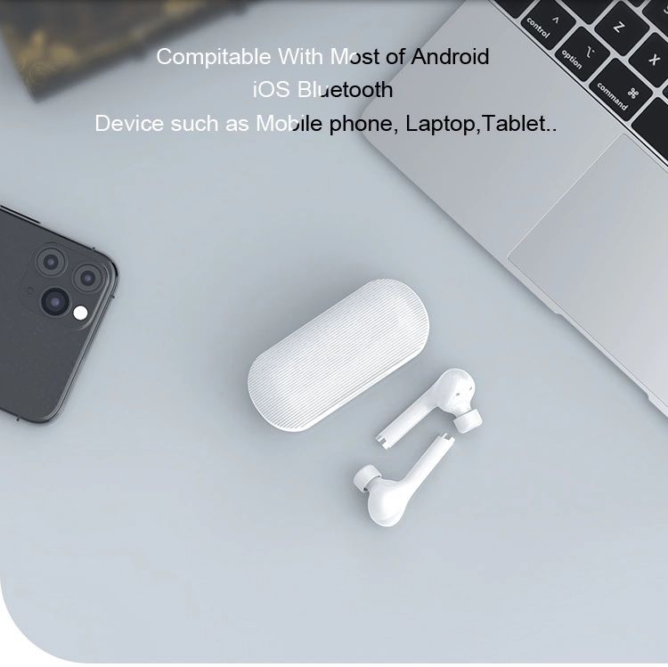 Wireless Earbuds with Wireless Charging Case IPX4 Waterproof - White
