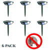 Image of Ultrasonic Armadillo Repeller - PACK OF 6 - Solar Powered - Flashing Light- Get Rid of Armadillos in 48 Hours or It's FREE