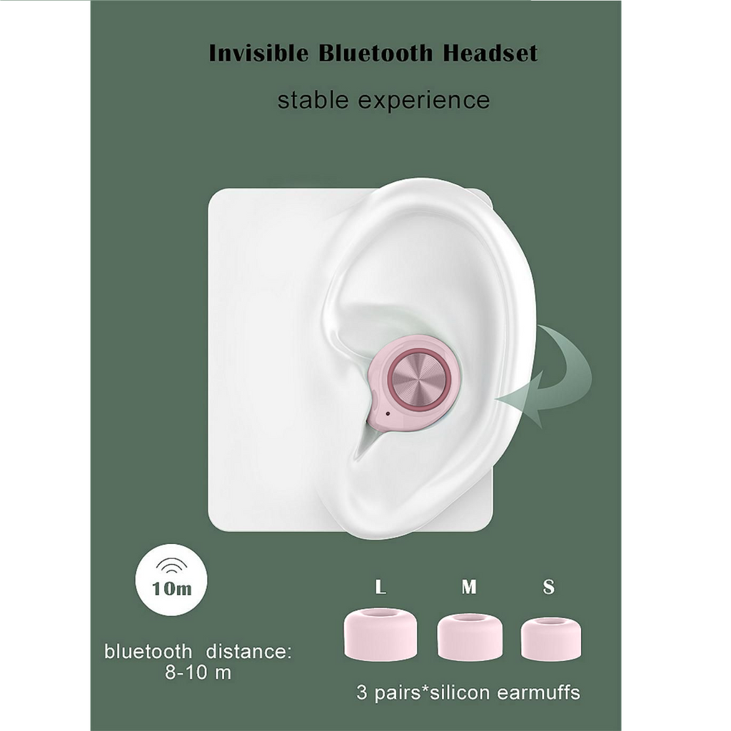 Wireless Earbuds with Wireless Charging Case IPX4 Waterproof - Pink