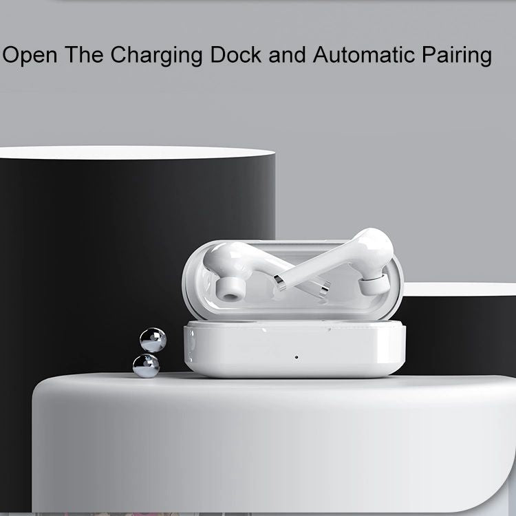 Wireless Earbuds with Wireless Charging Case IPX4 Waterproof - White