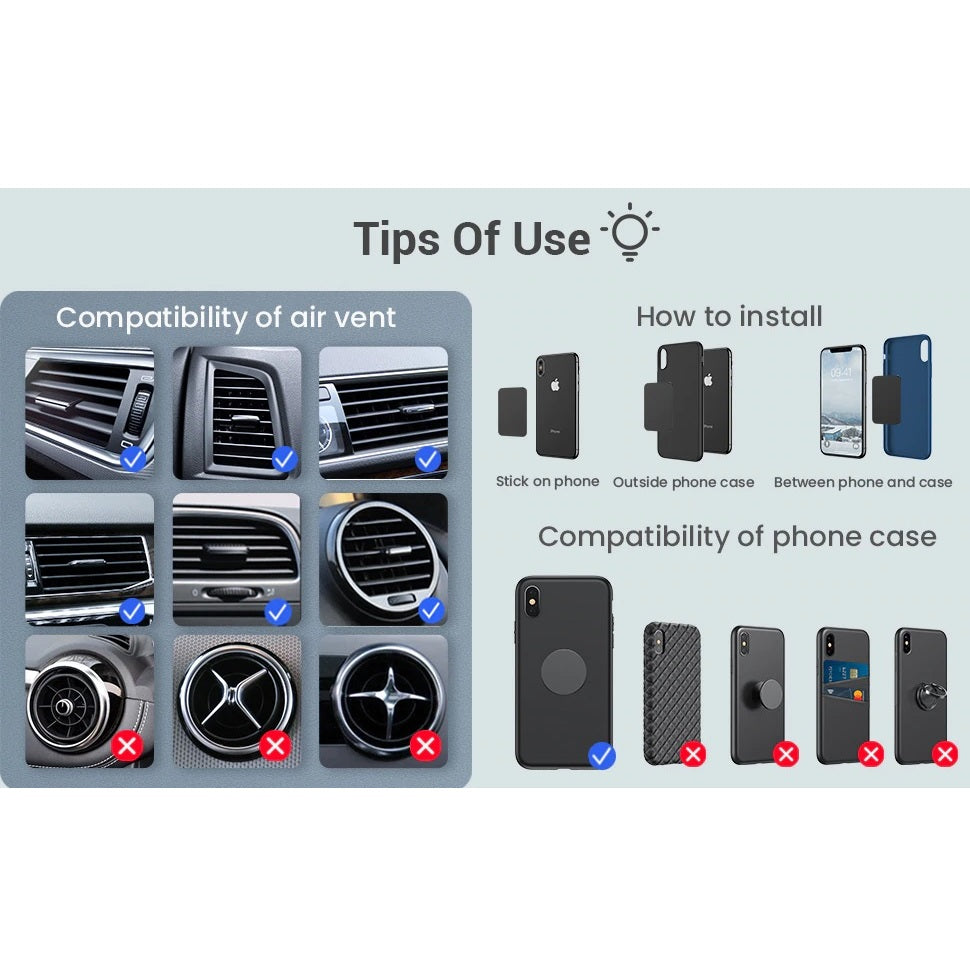 Car Mount Magnetic Phone Air Vent