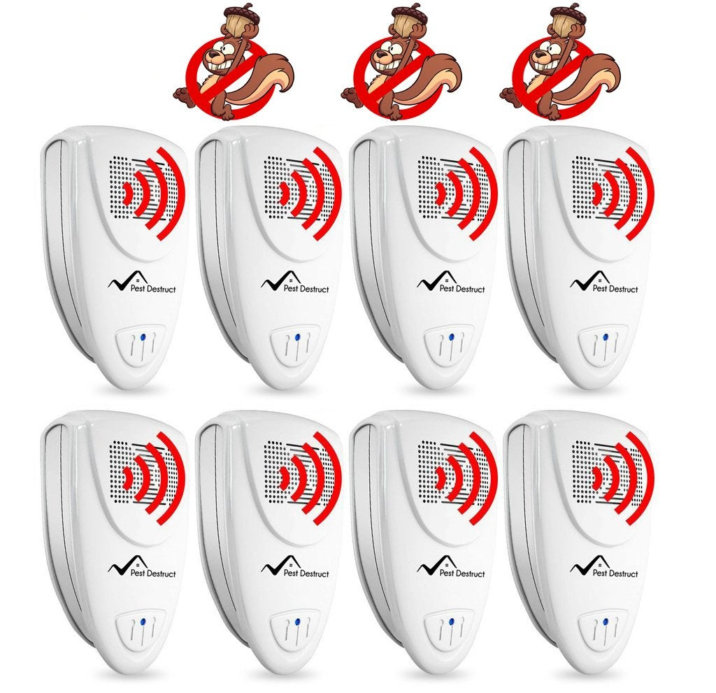 Ultrasonic Squirrel Repellent - PACK of 8