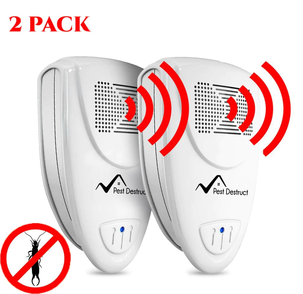 Ultrasonic Earwig Repellent PACK Of 2 - Get Rid Of Earwigs In 48 Hours Or It's FREE