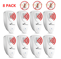 Ultrasonic Gnat Repellent PACK of 8 - Get Rid Of Gnats In 48 Hours Or It's FREE
