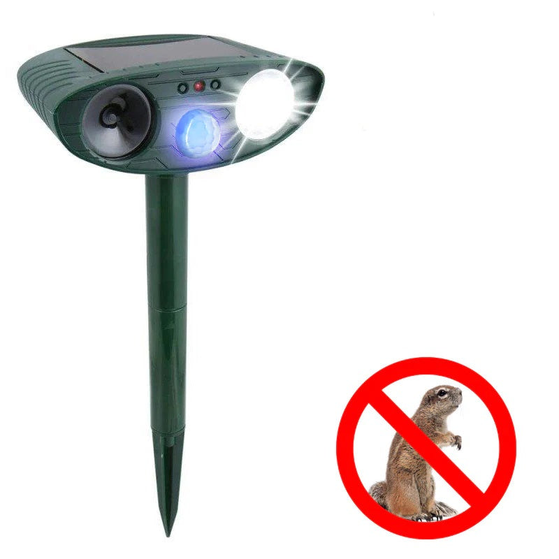 Gopher Outdoor Solar Ultrasonic Repeller - Get Rid of Gophers in 48 Hours or It's FREE