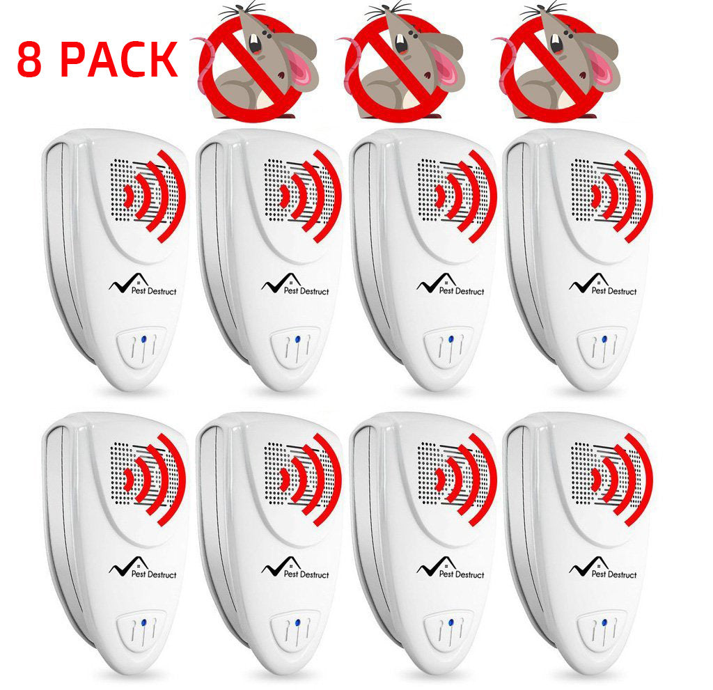 Ultrasonic Mice Repellent - PACK OF 8 - Get Rid Of Mice In 48 Hours Or It's FREE