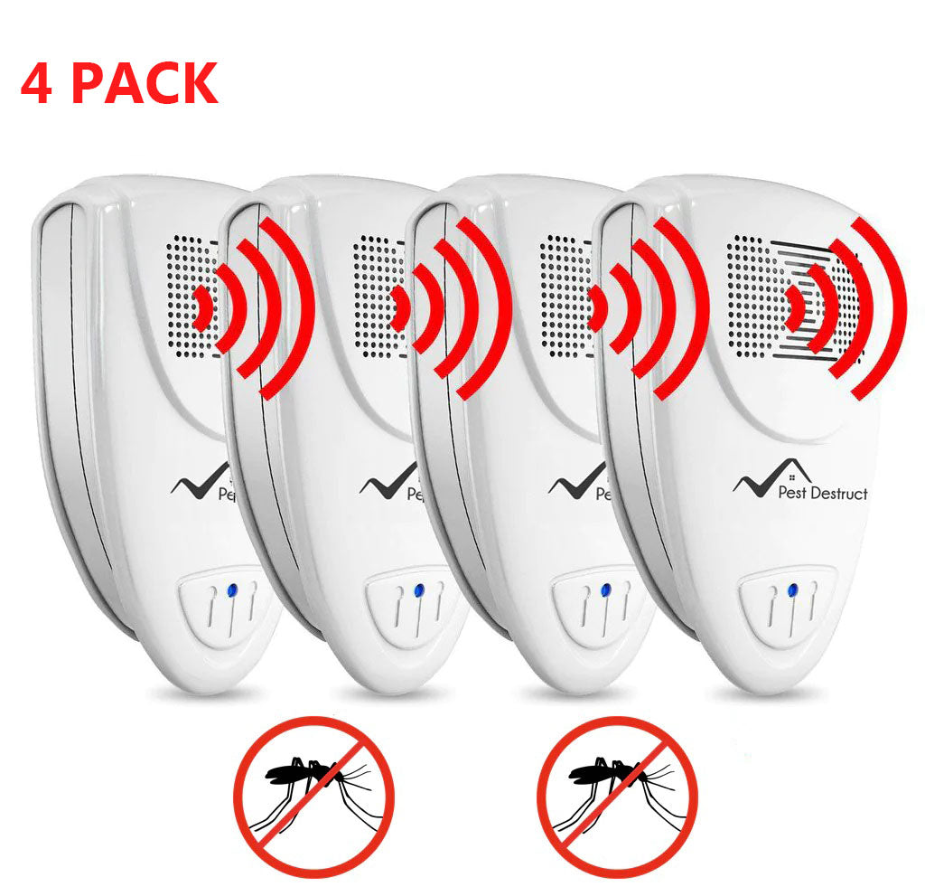 Ultrasonic Mosquito Repellent PACK of 4 - Get Rid Of Mosquitoes In 48 Hours Or It's FREE