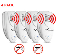 Ultrasonic Mosquito Repellent PACK of 4 - Get Rid Of Mosquitoes In 48 Hours Or It's FREE