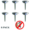 Image of Ultrasonic Woodpecker Repeller - PACK OF 6 - Solar Powered - Flashing Light- Get Rid of Woodpeckers in 48 Hours or It's FREE