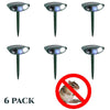 Image of Ultrasonic Chipmunk Repeller PACK of 6 - Solar Powered - Flashing Light- Get Rid of Chipmunks in 48 Hours or It's FREE