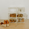 Image of Clear Plastic Stackable Shoe Boxes Storage Containers