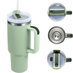 Stainless Steel Tumbler with Straw