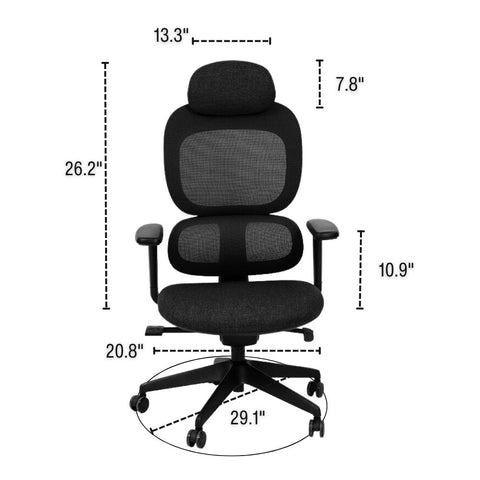 Ergonomic Home Office Chair with Soft Cushion & Lumbar Support
