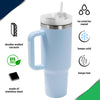 Image of Stainless Steel Tumbler with Straw