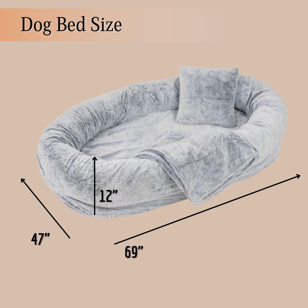 Human Dog Bed Soft Faux Fur