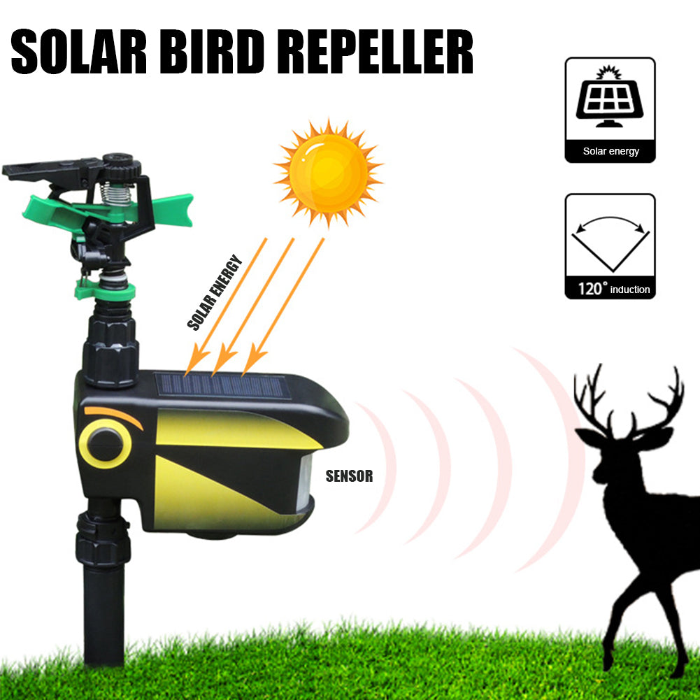 Solar Powered Motion Activated Deer Sprinkler - Get Rid Of Deer