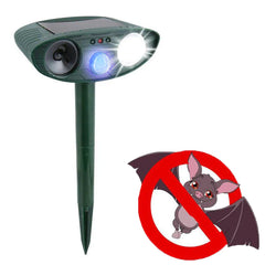 Bat Outdoor Solar Ultrasonic Repeller - Get Rid of Bat in 48 Hours or It's FREE