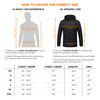 Image of Heated Jacket for Women and Men with Battery Pack 5V 11 Heating Zones Heated Coat Detachable Hood