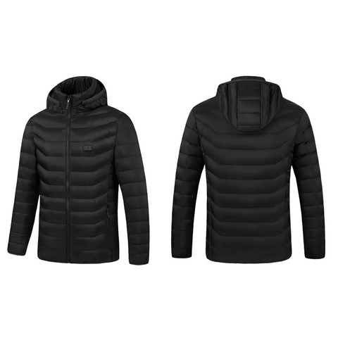 Heated Jacket for Women and Men with Battery Pack 5V 11 Heating Zones Heated Coat Detachable Hood