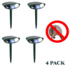 Image of Ultrasonic Armadillo Repeller - PACK OF 4 - Solar Powered - Flashing Light- Get Rid of Armadillos in 48 Hours or It's FREE