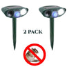 Image of Ultrasonic Chipmunk Repeller PACK of 2 - Solar Powered - Flashing Light- Get Rid of Chipmunks in 48 Hours or It's FREE