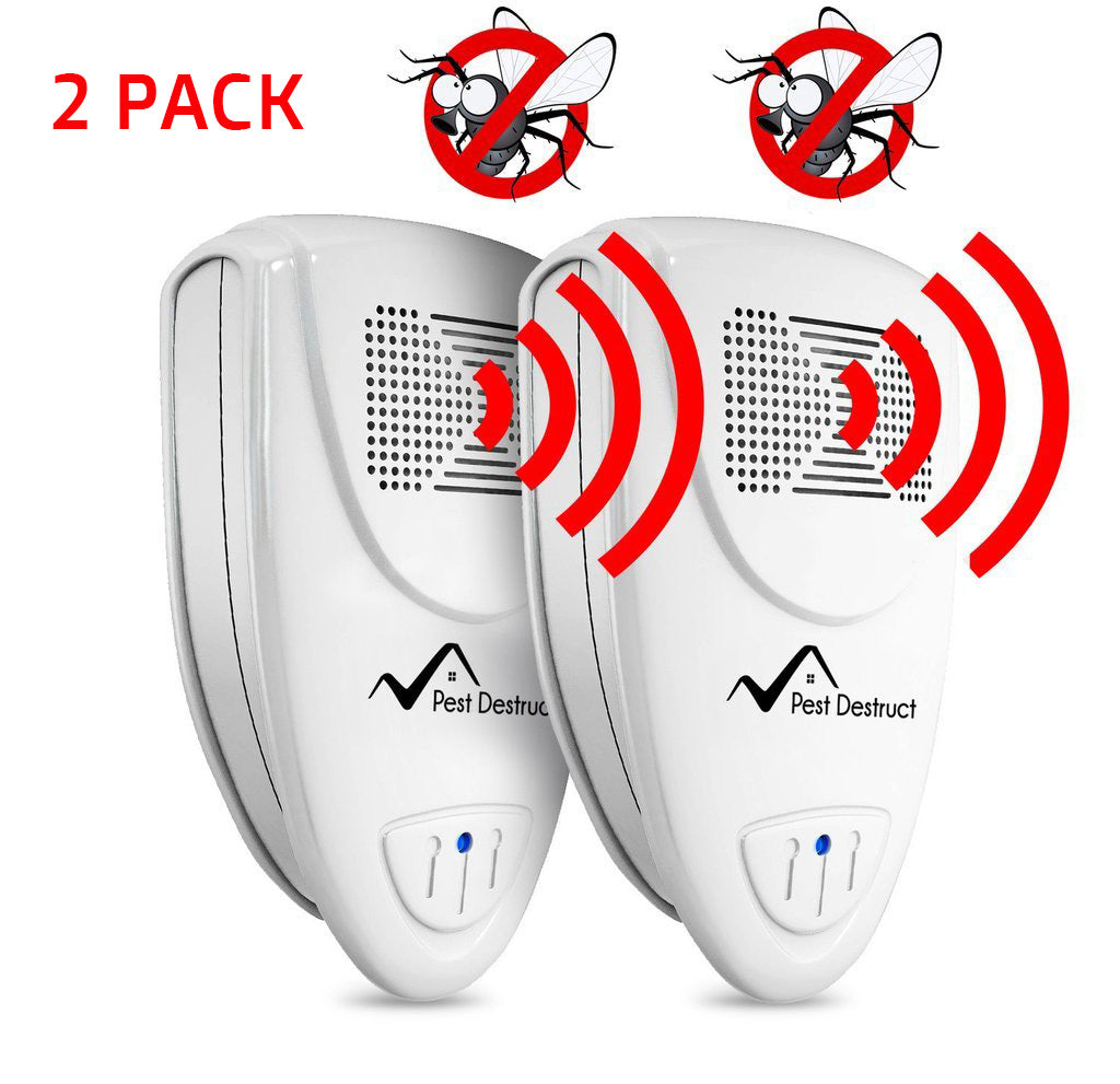 Ultrasonic Fly Repellent - Pack of 2 - Get Rid Of Flies In 48 Hours Or It's FREE
