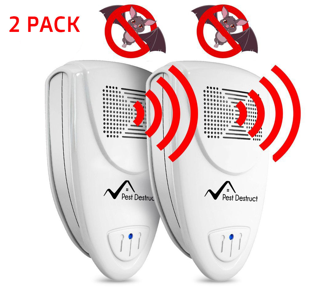 Ultrasonic Bat Repellent - PACK of 2 - Get Rid Of Bats In 48 Hours Or It's FREE