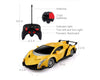 Image of Remote Control Car, Yellow Sport Racing Car - Double Batteries
