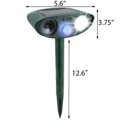 Ultrasonic Woodpecker Repeller - PACK OF 2 - Solar Powered - Flashing Light- Get Rid of Woodpeckers in 48 Hours or It's FREE