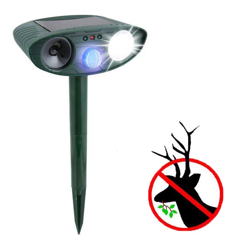 Ultrasonic Deer Repeller - Solar Powered - Flashing Light- Get Rid of Deer in 48 Hours or It's FREE