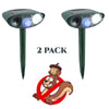 Image of Squirrel Outdoor Solar Ultrasonic Repeller PACK of 2 - Get Rid of Squirrels in 48 Hours or It's FREE